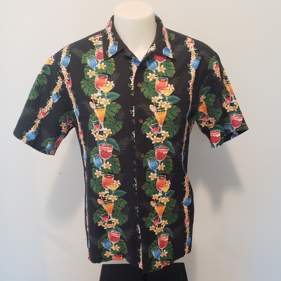 RJC Men's Hawaiian Aloha Cocktails Cruising and Resort ButtonDown Shirt Size XL - Picture 1 of 9